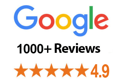 1000+ Google Reviews with a 4.9 Star Average
